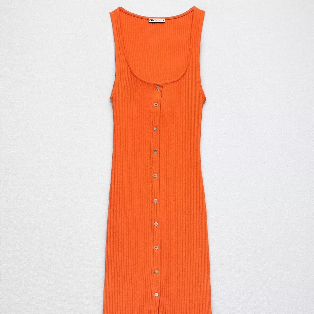 Orange Sleeveless Zara Dress